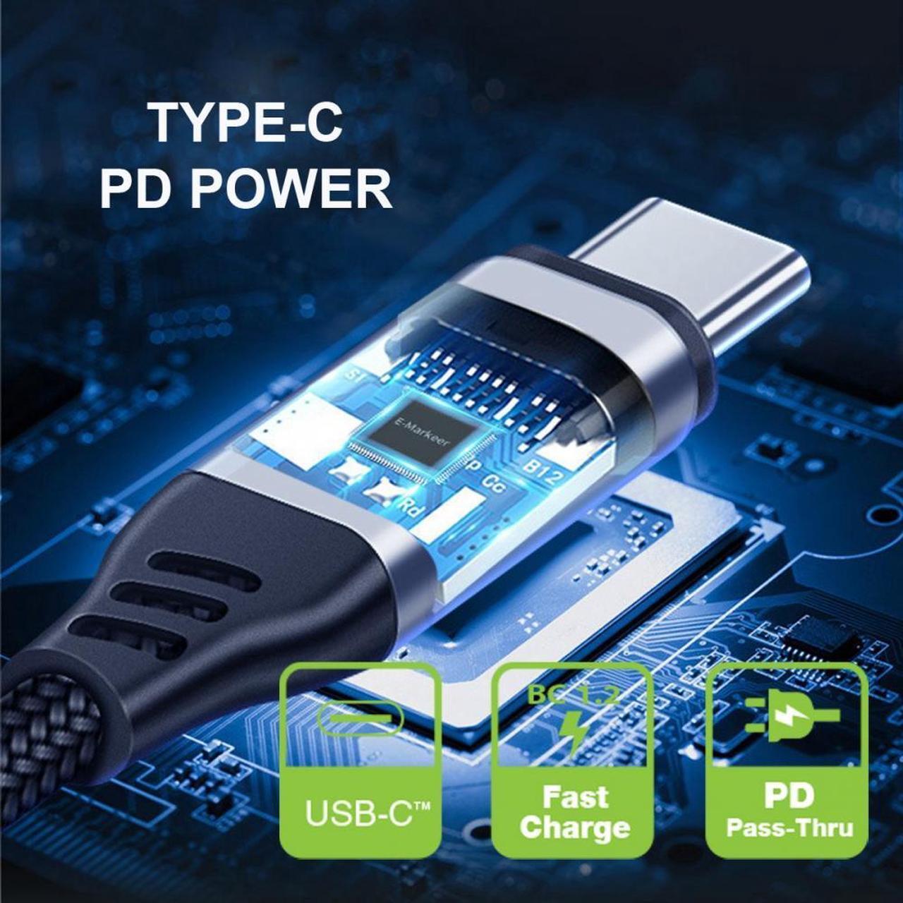 Alt view image 4 of 7 - CY Type-C Voltage Current Power Capacity, Working Time Ammeter Voltmeter USB Cable Charger Detector USB-C Tester 4-30V 0-6.5A Digital Multimeter