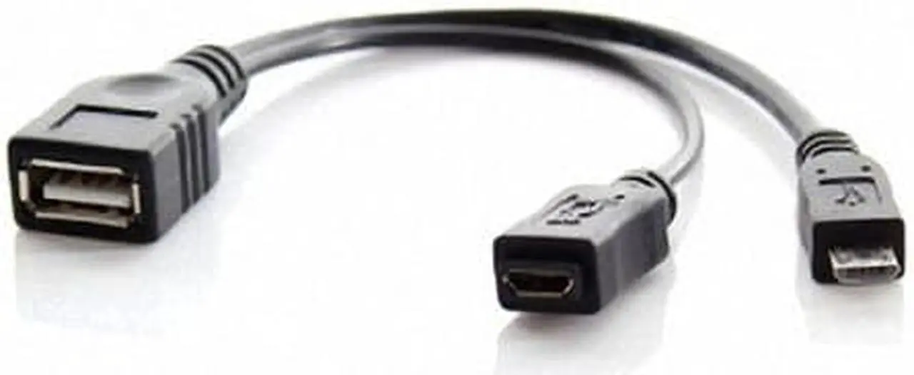 Alt view image 3 of 6 - CHENYANG Black Color Micro USB 2.0 OTG Host Flash Disk Cable with Micro USB power  for Galaxy S3 i9300 S4 i9500 Note2 N7100 Note3 N9000 & S5 i9600