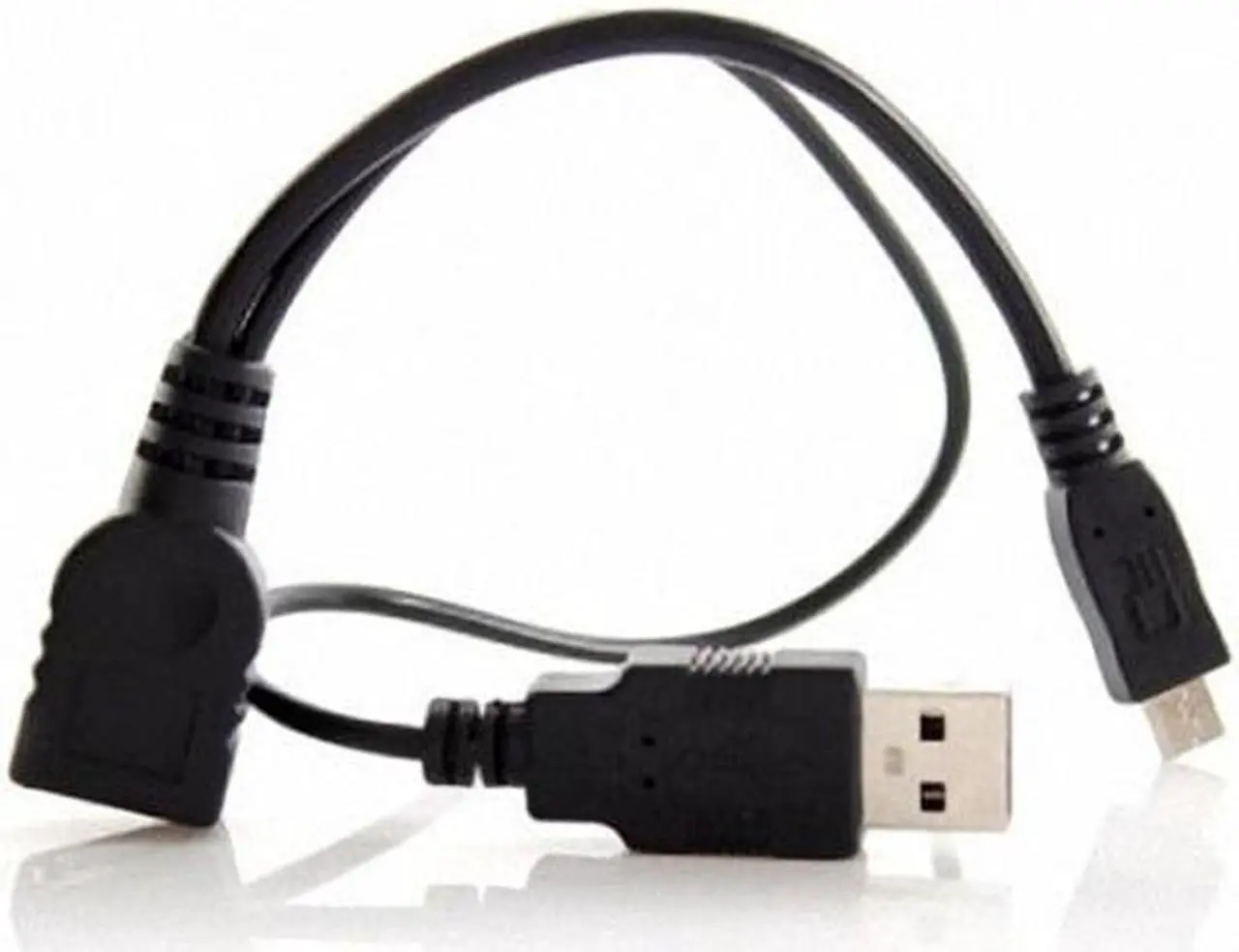 Main image of CHENYANG Black Color Micro USB 2.0 OTG Host Flash Disk Cable with USB power  for Galaxy S3 i9300 S4 i9500 Note2 N7100 Note3 N9000 & S5 i9600