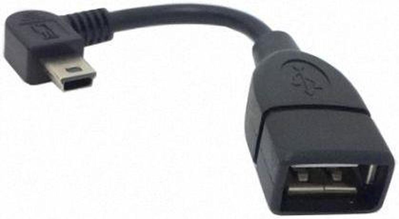 CHENYANG short USB A/F to Left angled 90 Degree Mini B Male Cable 10cm