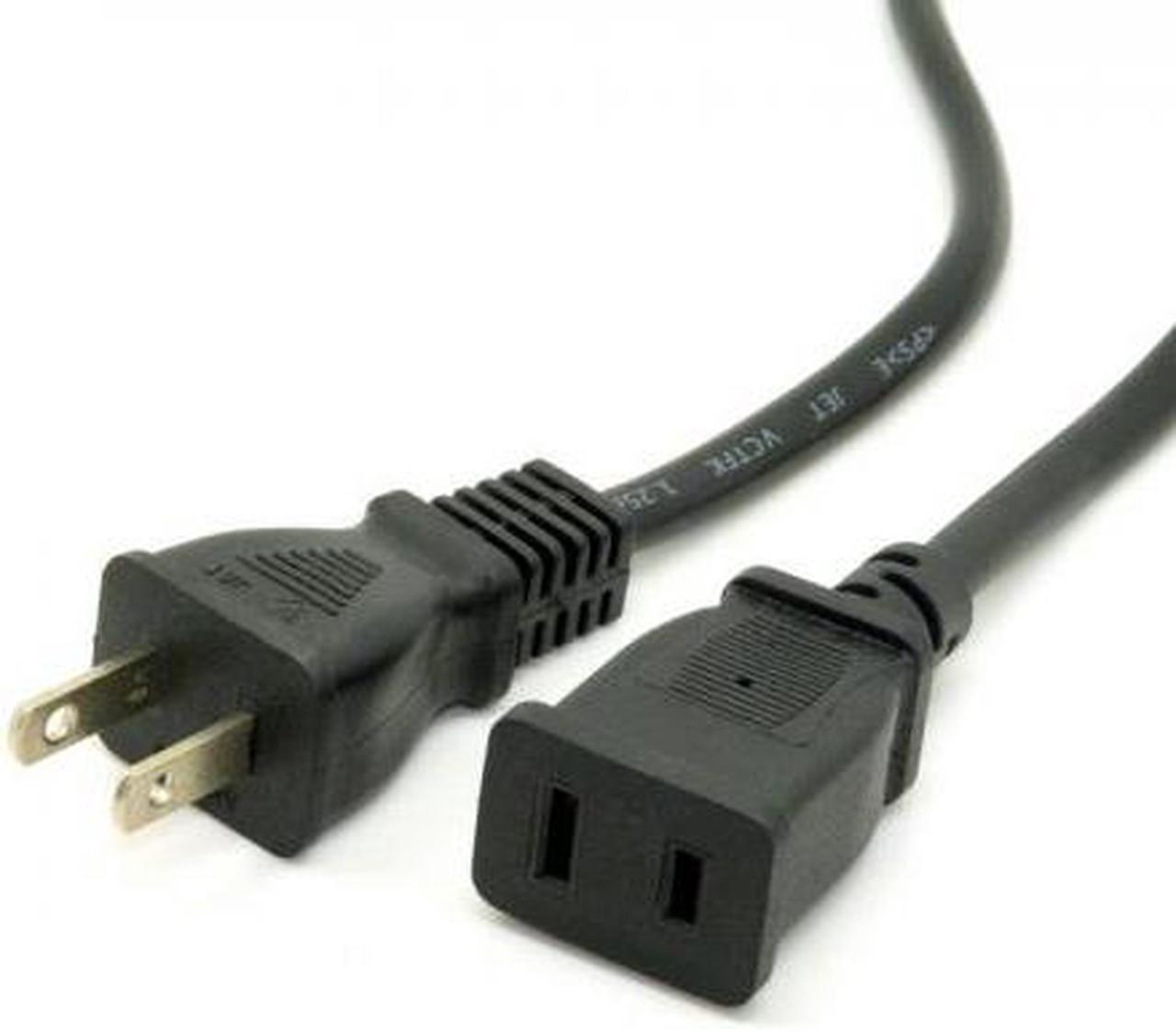 CHENYANG  USA Outlet Saver Power Extension Cord Cable 2-prong 2 Outlets  for NEMA 1-15P to NEMA 1-15R 50cm