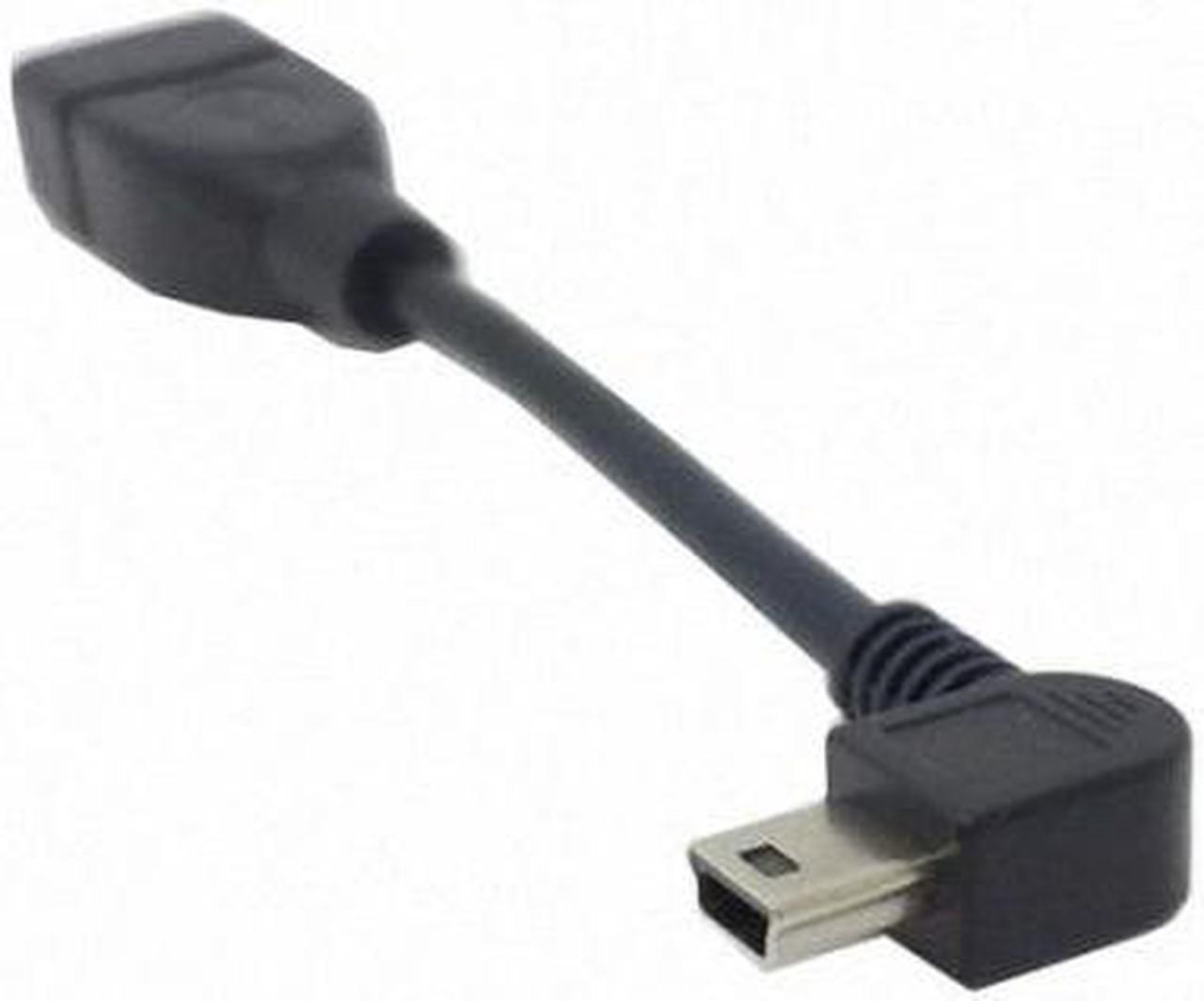 CHENYANG short USB A/F - Right angled 90?Mini B Male Cable 10cm