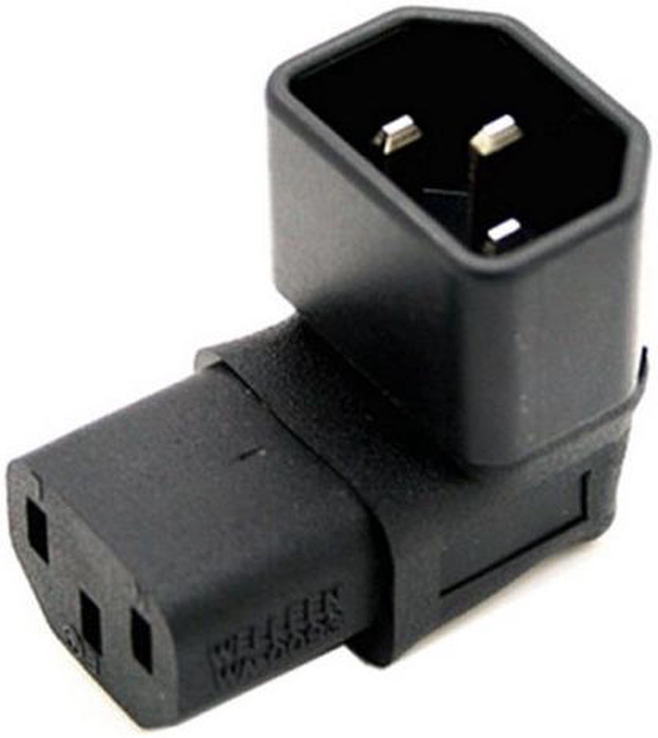 CHENYANG  IEC Male C14 to Up Direction Right Angled 90 Degree IEC Female C13 Power Extension Adapter