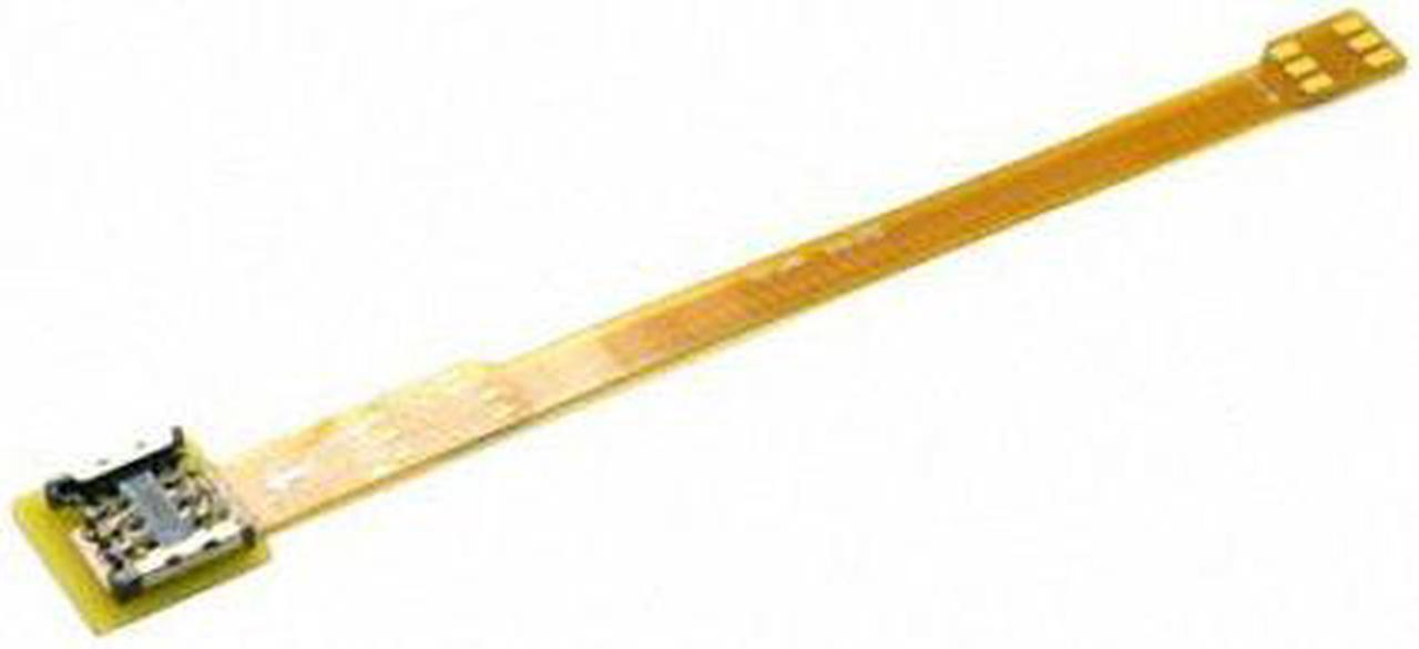 Alt view image 5 of 7 - Cablecc Micro SIM Card to Nano SIM Kit Male to Female Extension Soft Flat FPC Cable Extender 10cm