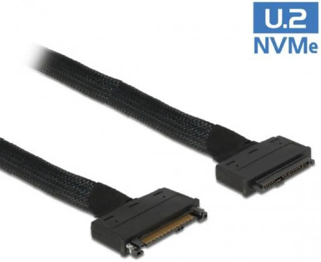 Alt view image 2 of 5 - Cablecc U.2 U2 SFF-8639 NVME PCIe SSD Cable Male to Female Extension 50cm 68pin