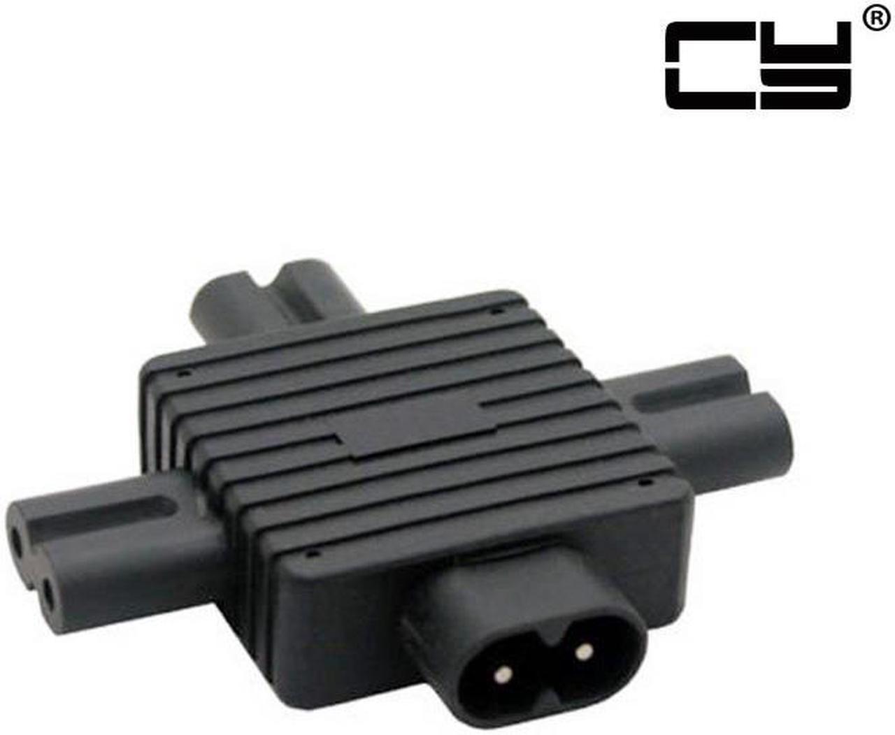 CHENYANG  IEC 320 Figure 8 C8 Male to 3X Female C7 Splitter Power Adapter for Power Supply 1 in 3 out