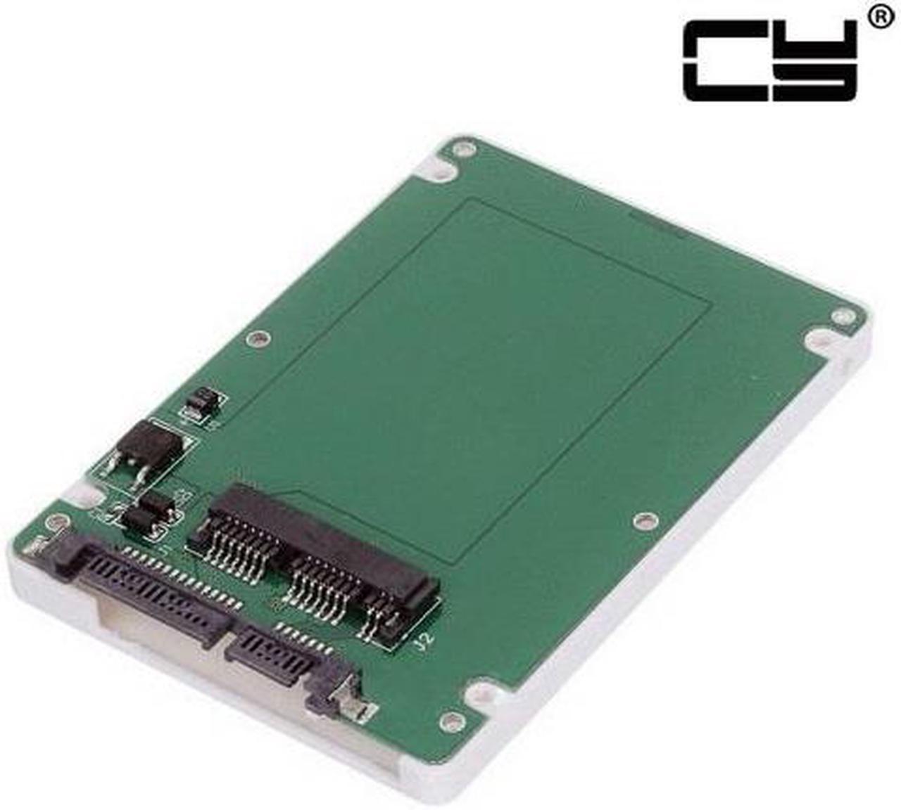 CHENYANG  1.8" Micro SATA 16pin SSD to 2.5" SATA 22pin 7+15 hard disk case Enclosure White 7mm height