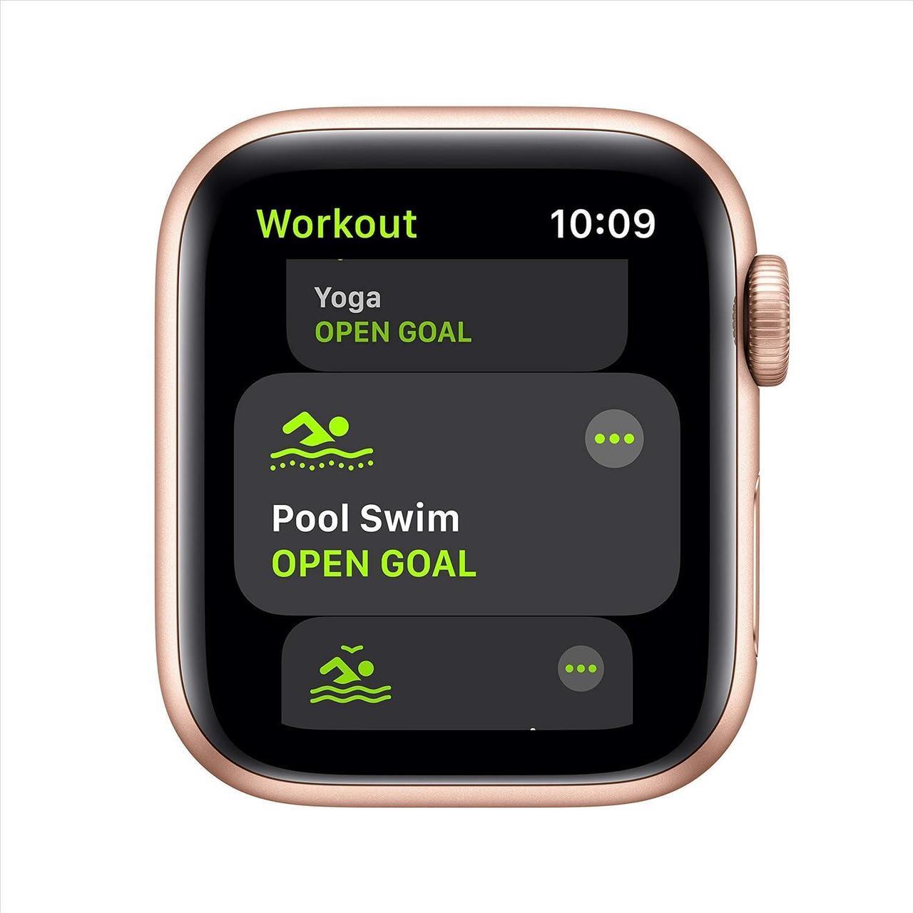 Alt view image 4 of 4 - Apple Watch SE 40mm (GPS + Cellular) Aluminum Gold Case with Pink Sport Band (Grade B+)