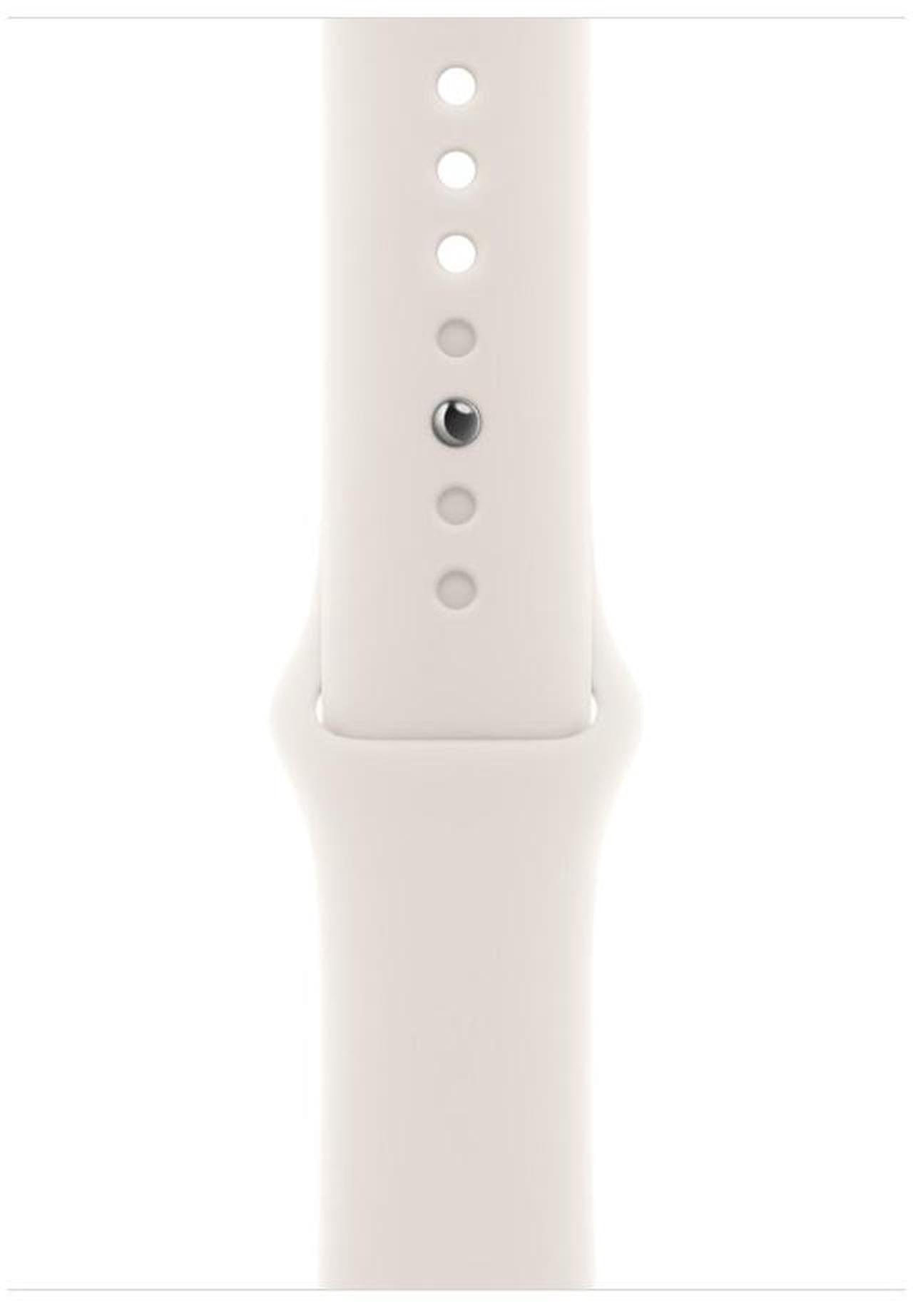 Alt view image 3 of 3 - Apple Watch Series 10 46mm (GPS + Cellular) Aluminum Silver Case with Starlight Sport Band M/L - Grade A