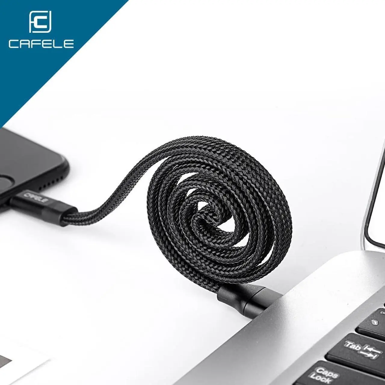 Alt view image 3 of 7 - Retractable USB Type C Cable, CAFELE Auto-Contraction Nylon Braided Charging Data Sync Cable Cord for Samsung Galaxy S8 plus Note 8, Pixel XL, Moto Z Z2, LG G5 G6 V20, Nexus 6P 5X, ( Grey, 2ft )