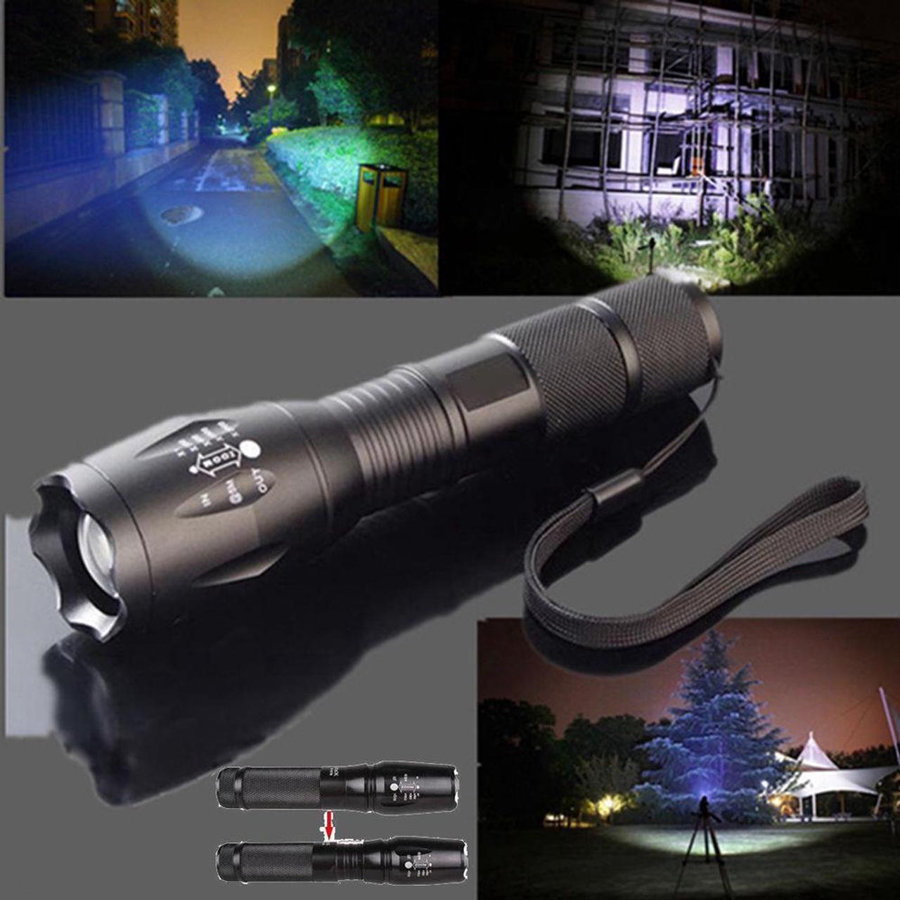 Alt view image 2 of 7 - X800 Bright Tactical Flashlight LED Military Zoomable Torch Lamp Light G700