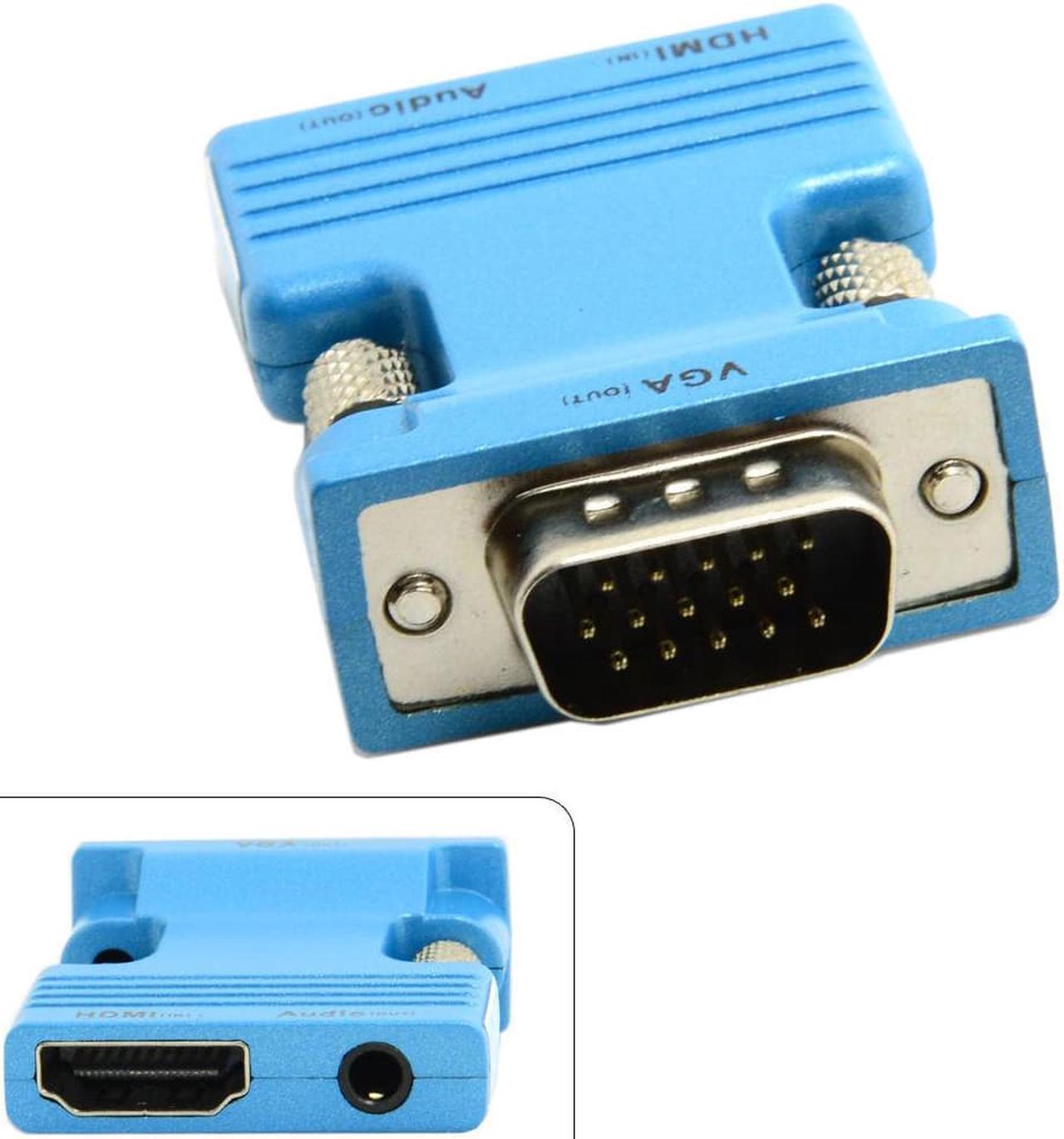 HDMI Female to VGA Male & Audio Output Adapter for PC Laptop Macbook Projector