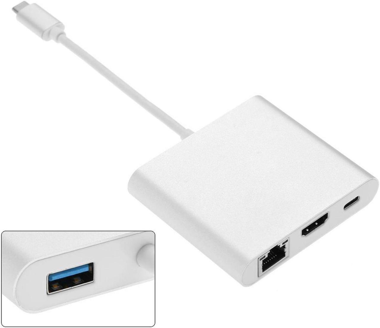 USB C 3.1 hub HDMI Digital AV & USB OTG & Gigabit Ethnernet RJ45 Charger Adapter