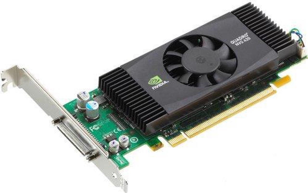 NVIDIA Quadro NVS 420 by PNY 512MB GDDR3 PCI Express Gen 2 x16 VHDCI to Quad DVI-D SL or DisplayPort Profesional Business Graphics Board, VCQ420NVS-X16-DVI-PB