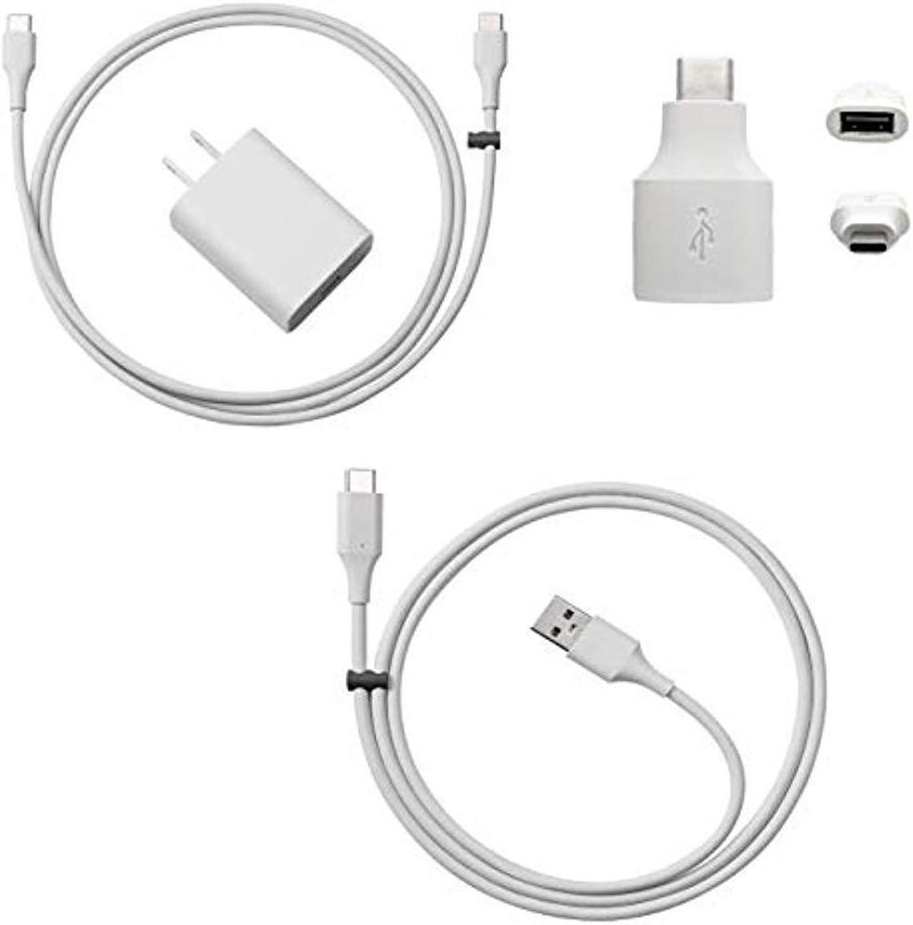 Main image of Google Official Pixel Charger for Pixel 3 and all Pixel Phones, Android Charger Cable Bundle with Fast Charging Google 18w Wall Charger - Charges any USB-C phone (4 items)