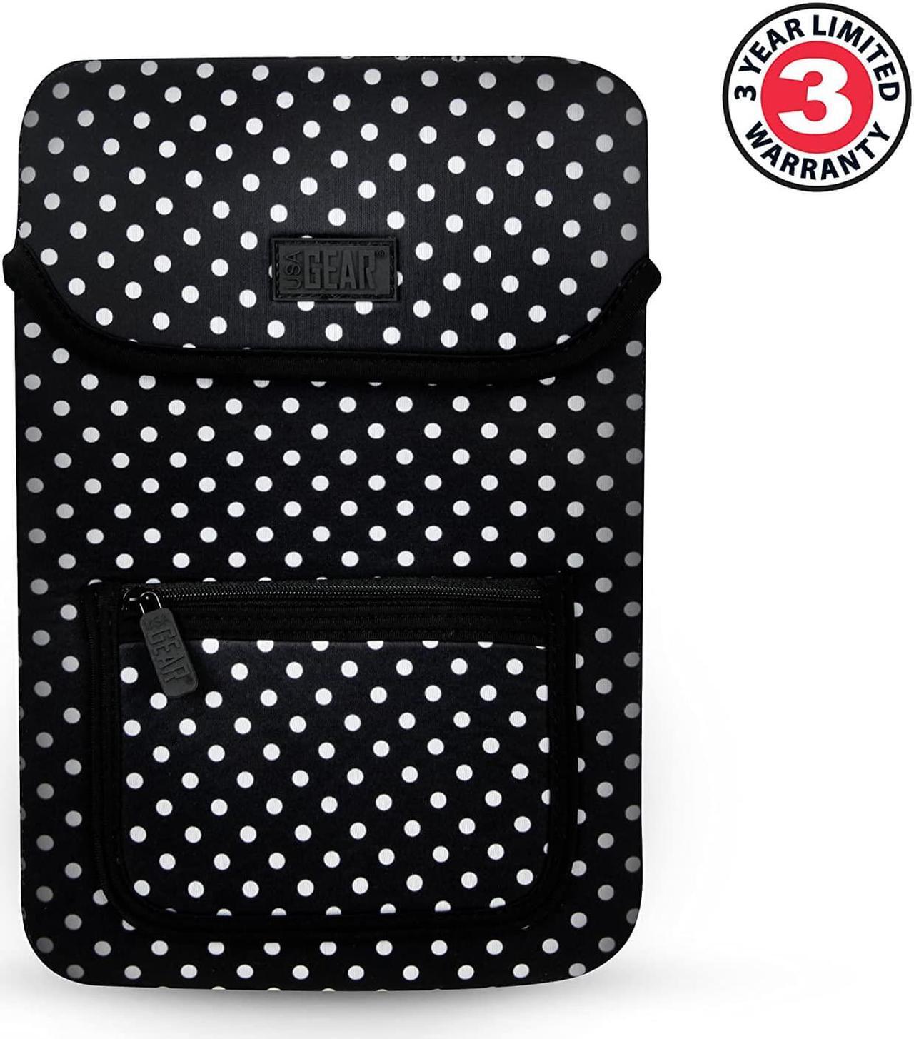 Alt view image 2 of 7 - USA Gear Neoprene Protective Sleeve Case for Wacom Drawing Pen Pads and 10" Tablets w/Zipper Pocket & Carrying Handle – Fits Intuos Draw, Art, Photo, 3D, Comic, Bamboo, Pen and Touch (Polka Dot)