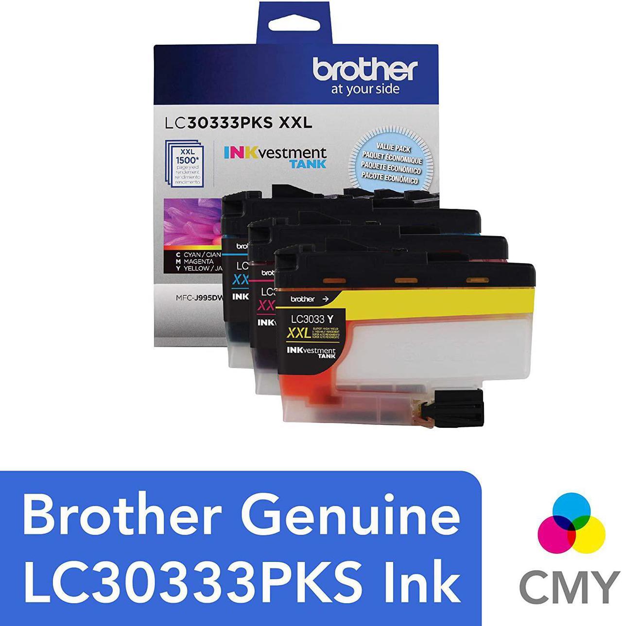 Brother LC30333PKS Super High Yield Ink Cartridge - Combo Pack - Cyan/Magenta/Yellow