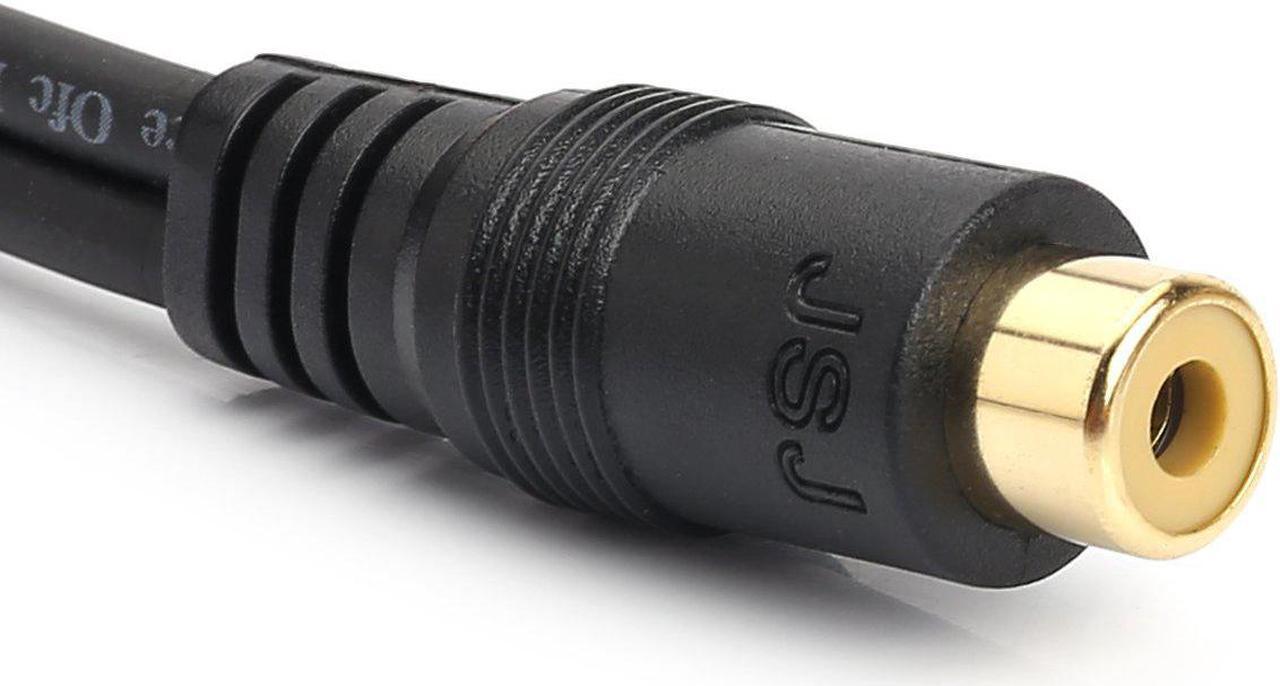 Alt view image 3 of 7 - RCA Female to 2 RCA Male Y-Cable Stereo Audio Cable with OFC Conductor Dual Shielding Gold Plated Metal Shell Flexible PVC Jacket (0.2M/0.5FT)