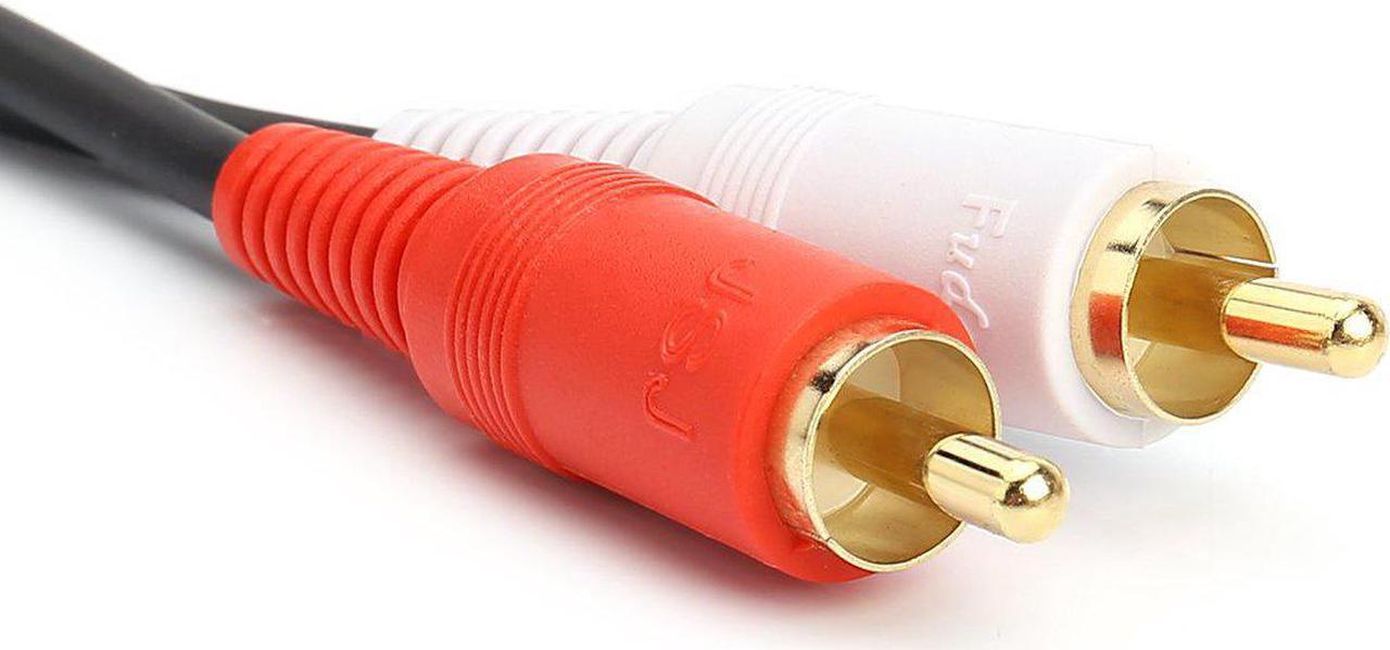 Alt view image 4 of 7 - RCA Female to 2 RCA Male Y-Cable Stereo Audio Cable with OFC Conductor Dual Shielding Gold Plated Metal Shell Flexible PVC Jacket (0.2M/0.5FT)