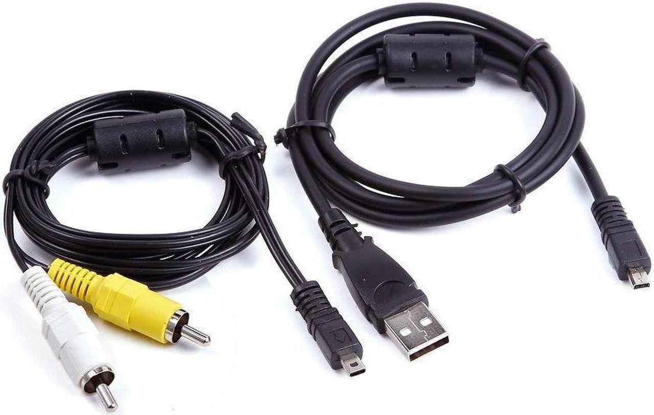 Main image of MaxLLTo USB Data+AV A/V TV Video Cable for Pentax Optio K100D K-100/D K-10/D K10D Camera