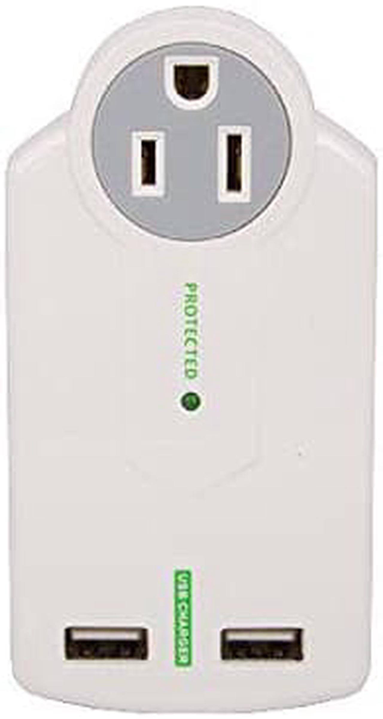 Main image of Cable Leader 3 AC Outlet Surge Protector Wall Tap with 2 USB Ports