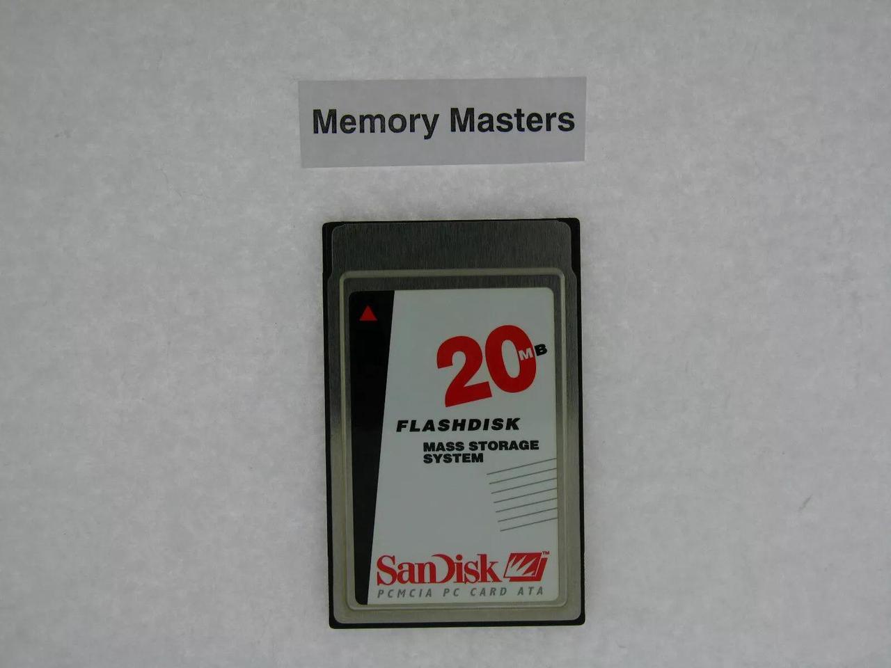 Main image of SDP3B 20MB Approved SanDisk PCMCIA ATA Flash Card
