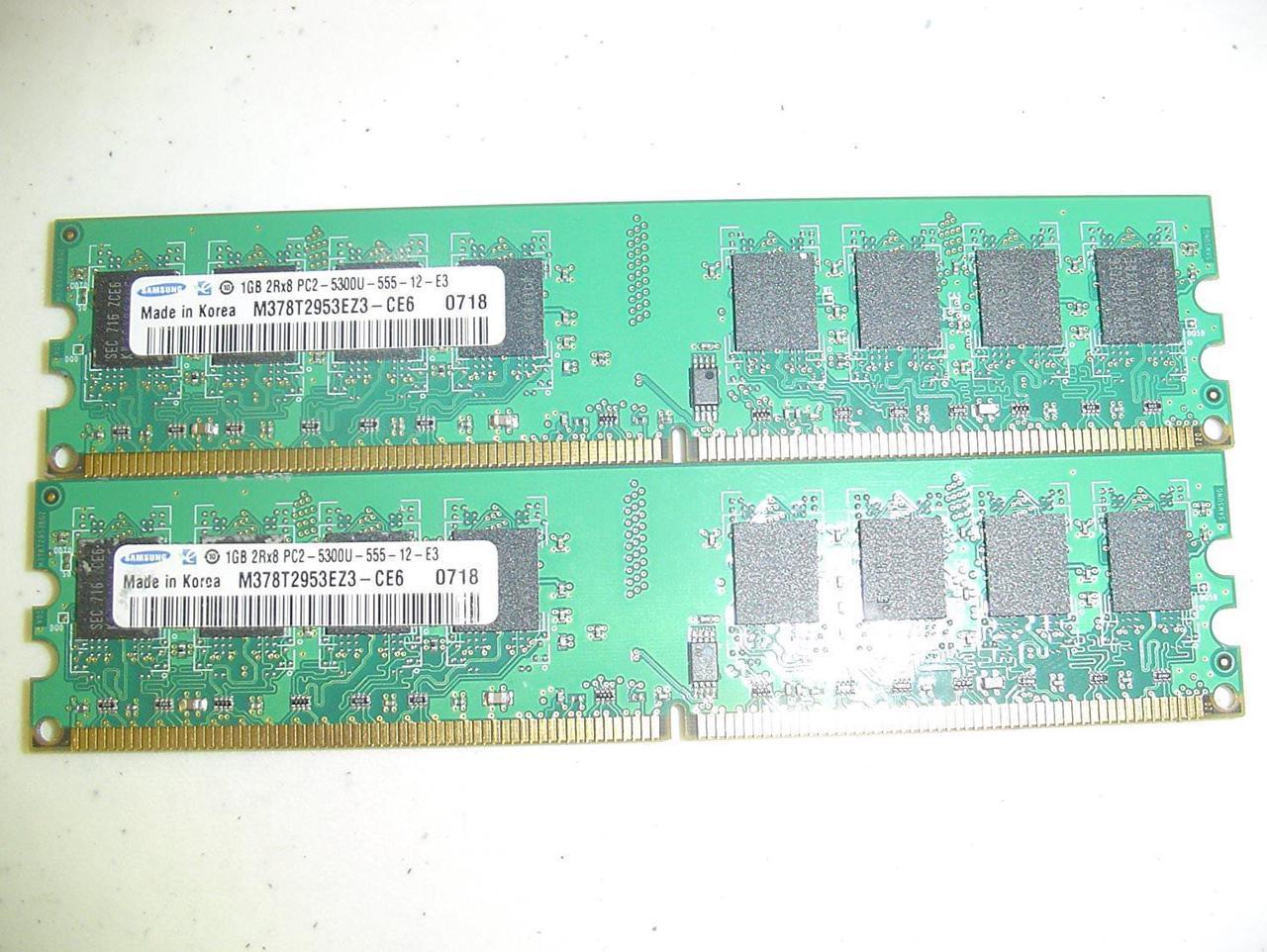 Samsung M378T2953EZ3-CE6 1GB DDR2 SDRAM Memory Module