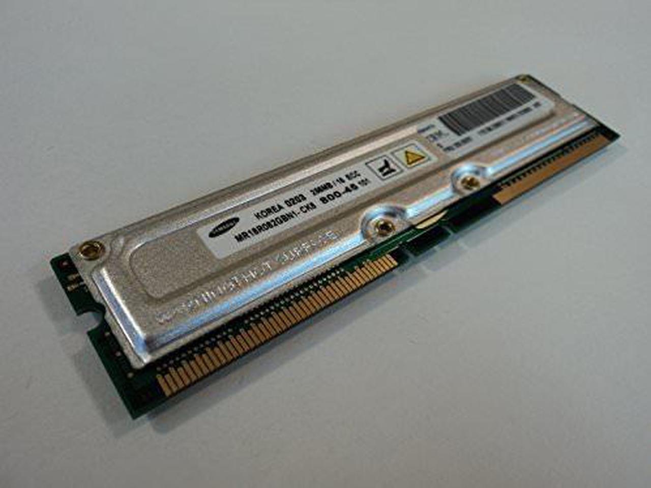 Main image of Samsung RAM Memory Module 256MB PC800 800MHz RDRAM RIMM MR18R082GBN1-CK8