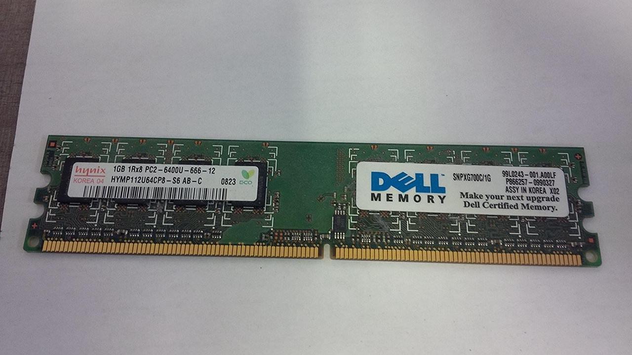 Main image of 1 GB Dell New Certified Memory RAM Upgrade for Dell Dimension E521 Desktop SNPXG700C/1G A0763207