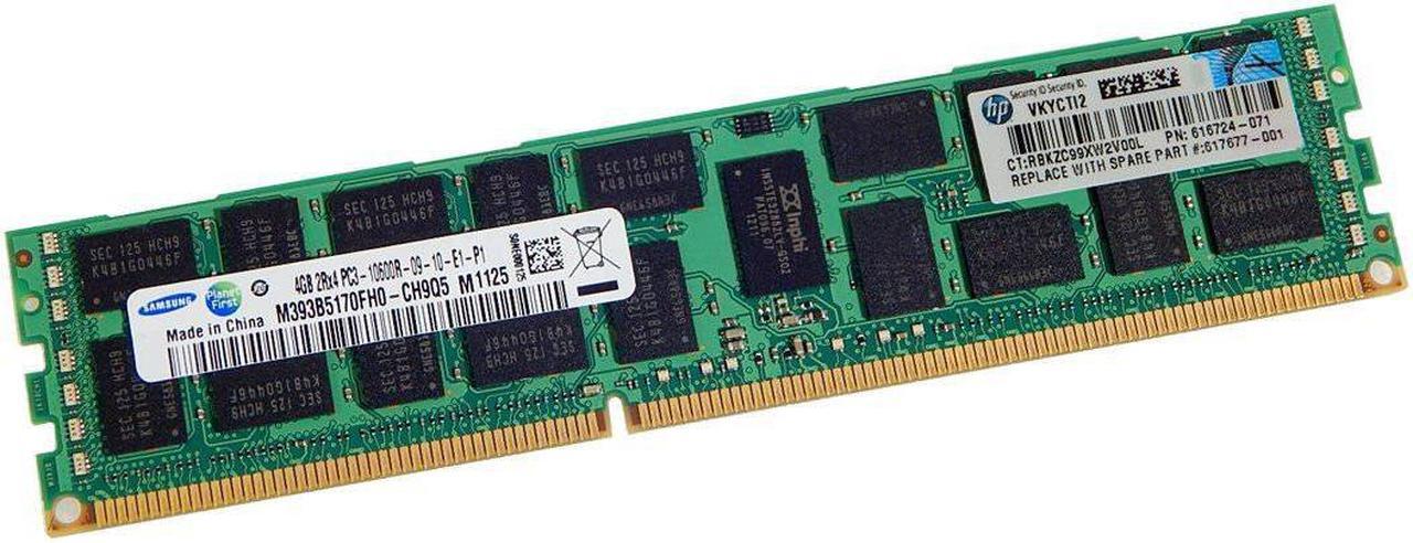 Main image of HP 4GB 1Rx4 PC3L-10600R-09 617677-001 DIMM 616724-071