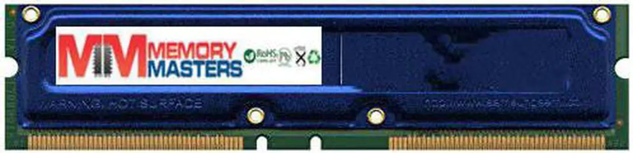 Main image of MemoryMasters 256MB PC800-40ns 184-Pin ECC Rambus RDRAM RIMM (p/n ADR)