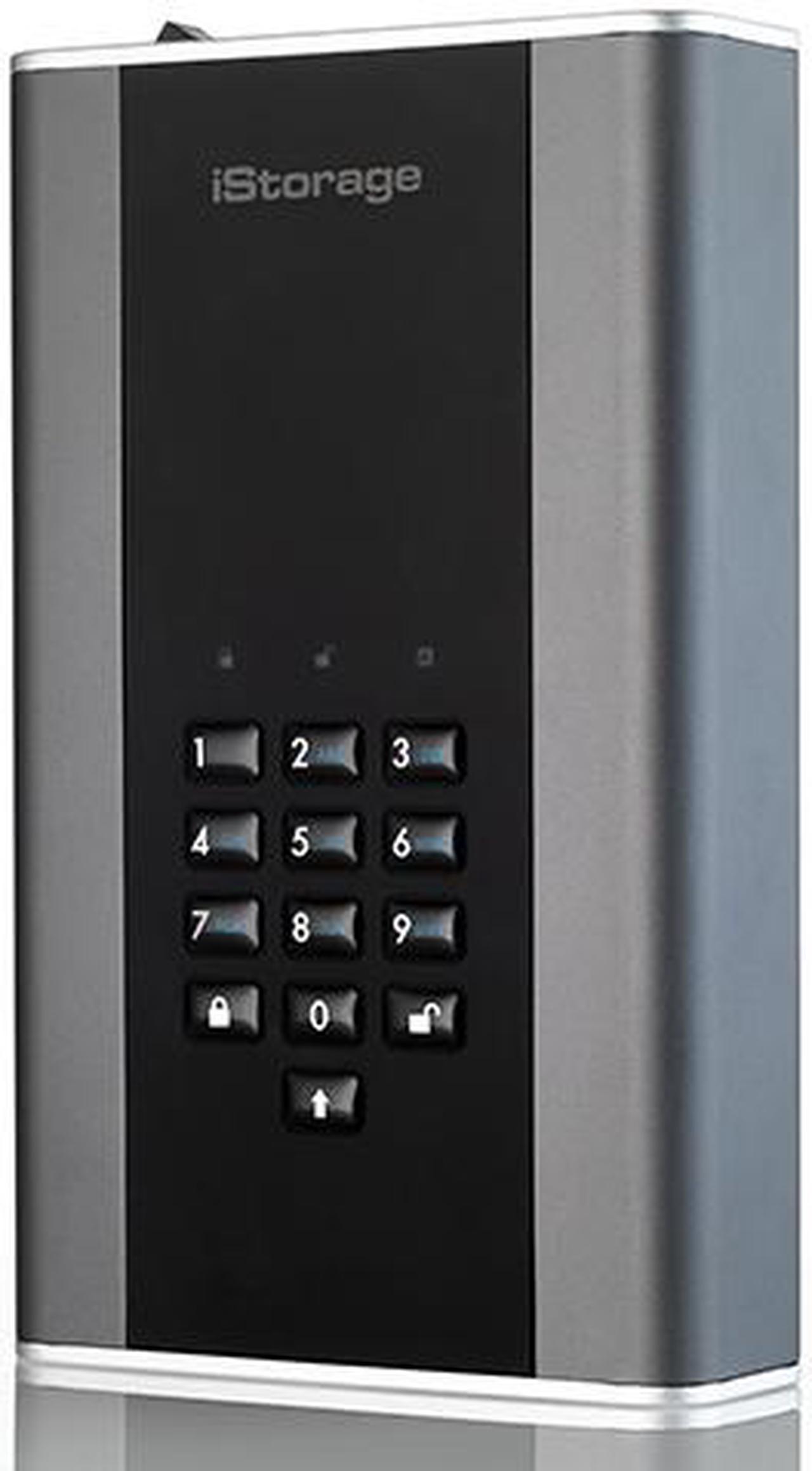 iStorage diskAshur DT2 18TB Secure encrypted desktop hard drive - FIPS Level 3 certified, Password protected, military grade hardware encryption IS-DT2-256-18000-C-X