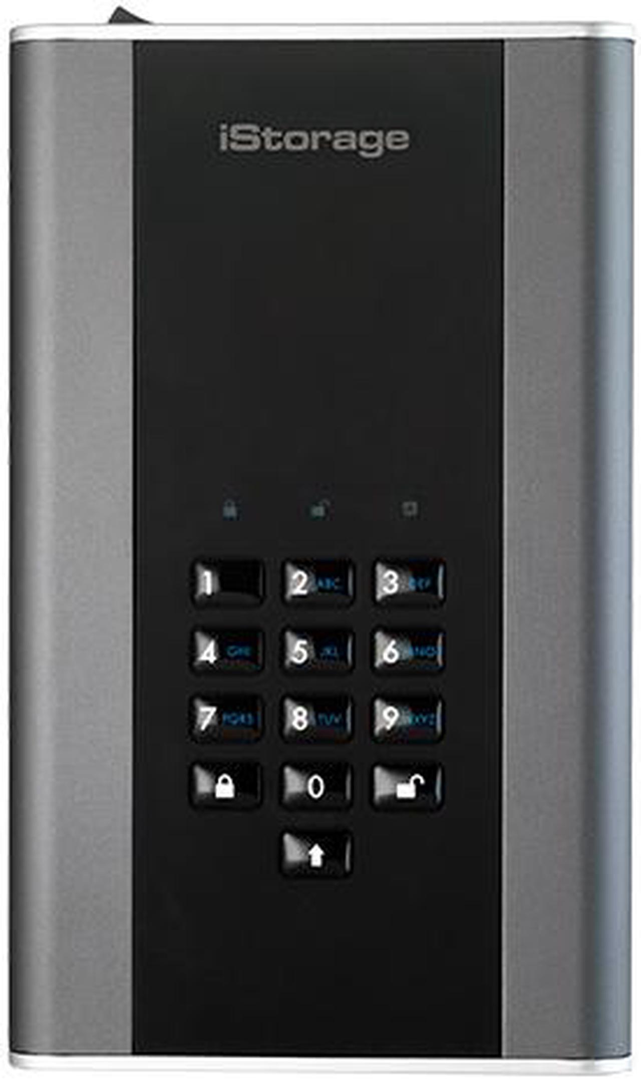 iStorage diskAshur DT2 16TB Secure encrypted desktop hard drive - FIPS Level 3 certified, Password protected, military grade hardware encryption IS-DT2-256-16000-C-X