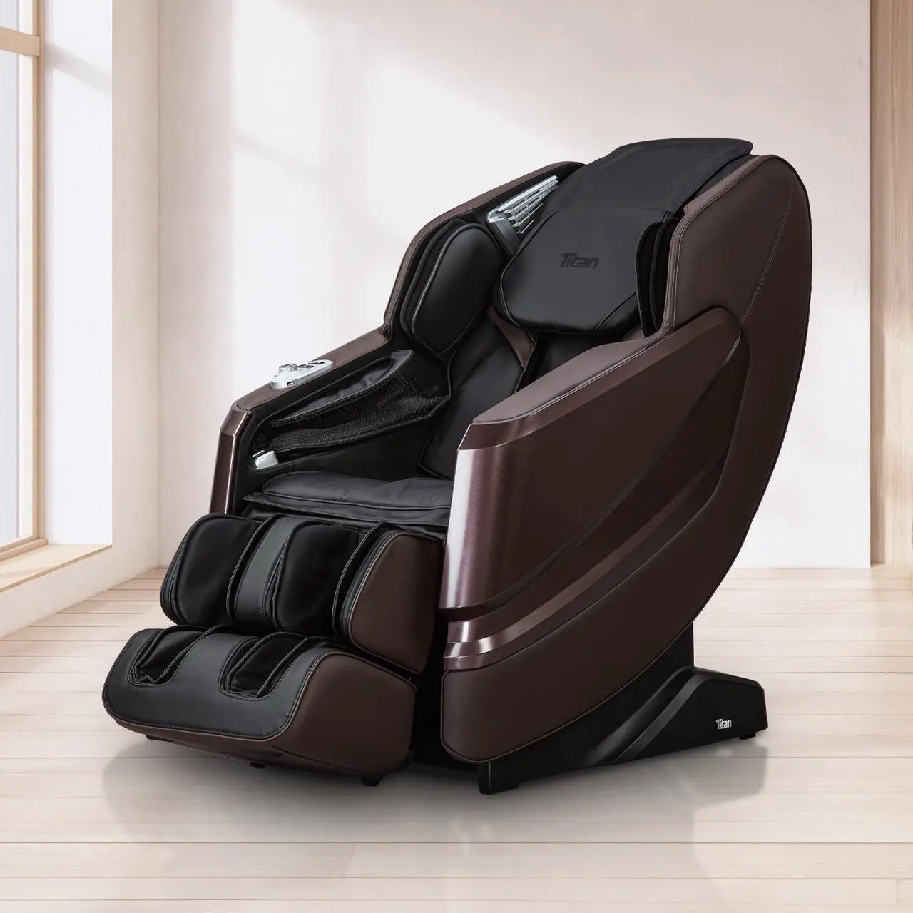 Main image of Titan Harmony II Brown Full body 3D Massage chair SL- Track, Foot roller, Zero Gravity, Space Saving Technology 2024