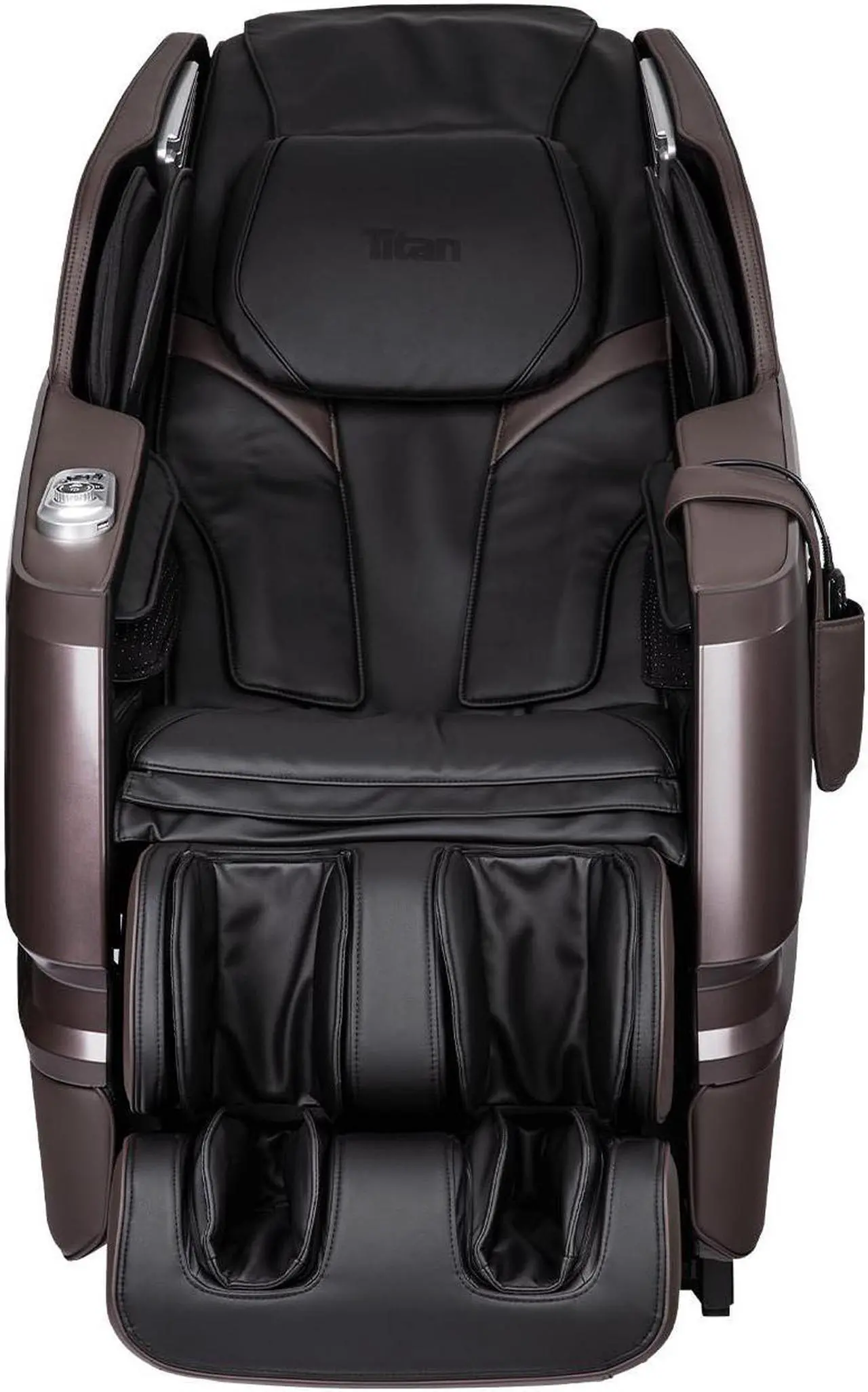 Alt view image 4 of 6 - Titan Harmony II Brown Full body 3D Massage chair SL- Track, Foot roller, Zero Gravity, Space Saving Technology 2024
