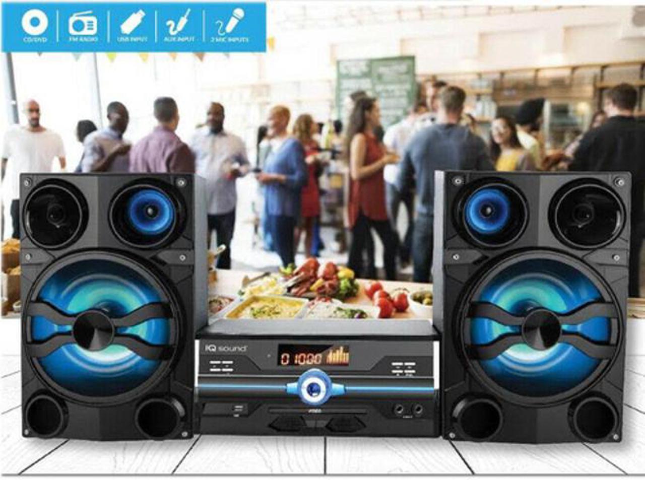 Alt view image 13 of 19 - Supersonic IQ Sound IQ-9000BT HiFi Multimedia Audio System with Bluetooth and AUX/USB/Mic Inputs