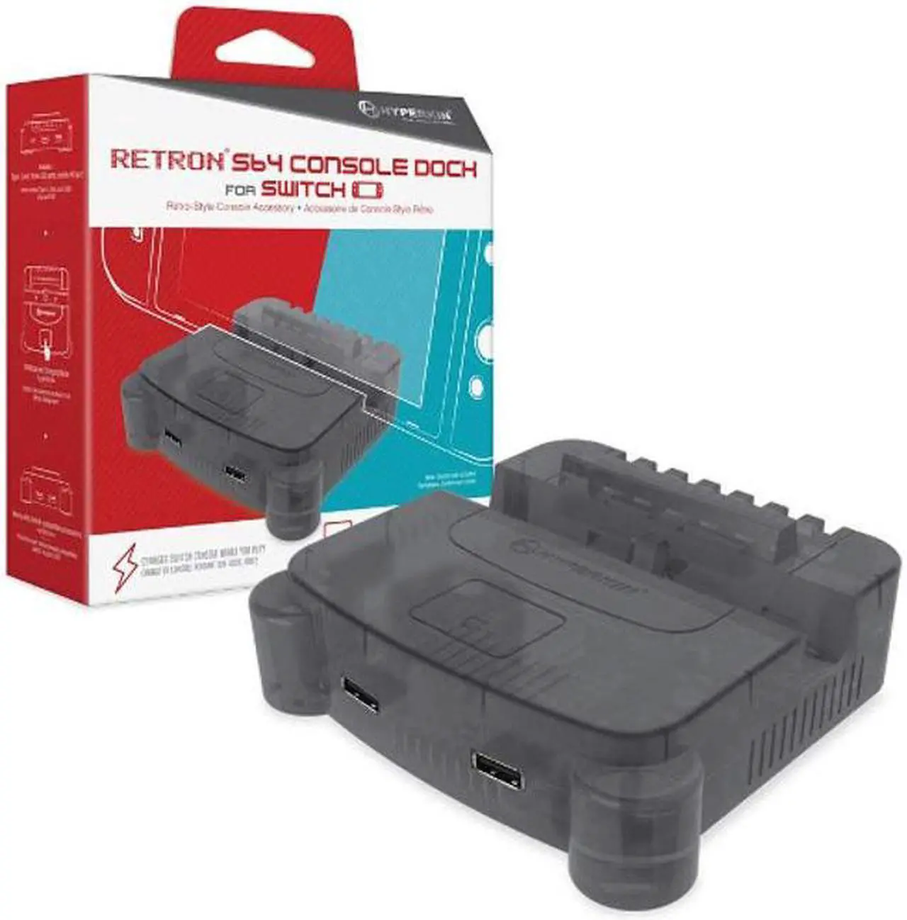 Main image of Hyperkin RetroN S64 Console Dock for Switch (Smoke Gray) - Nintendo Switch