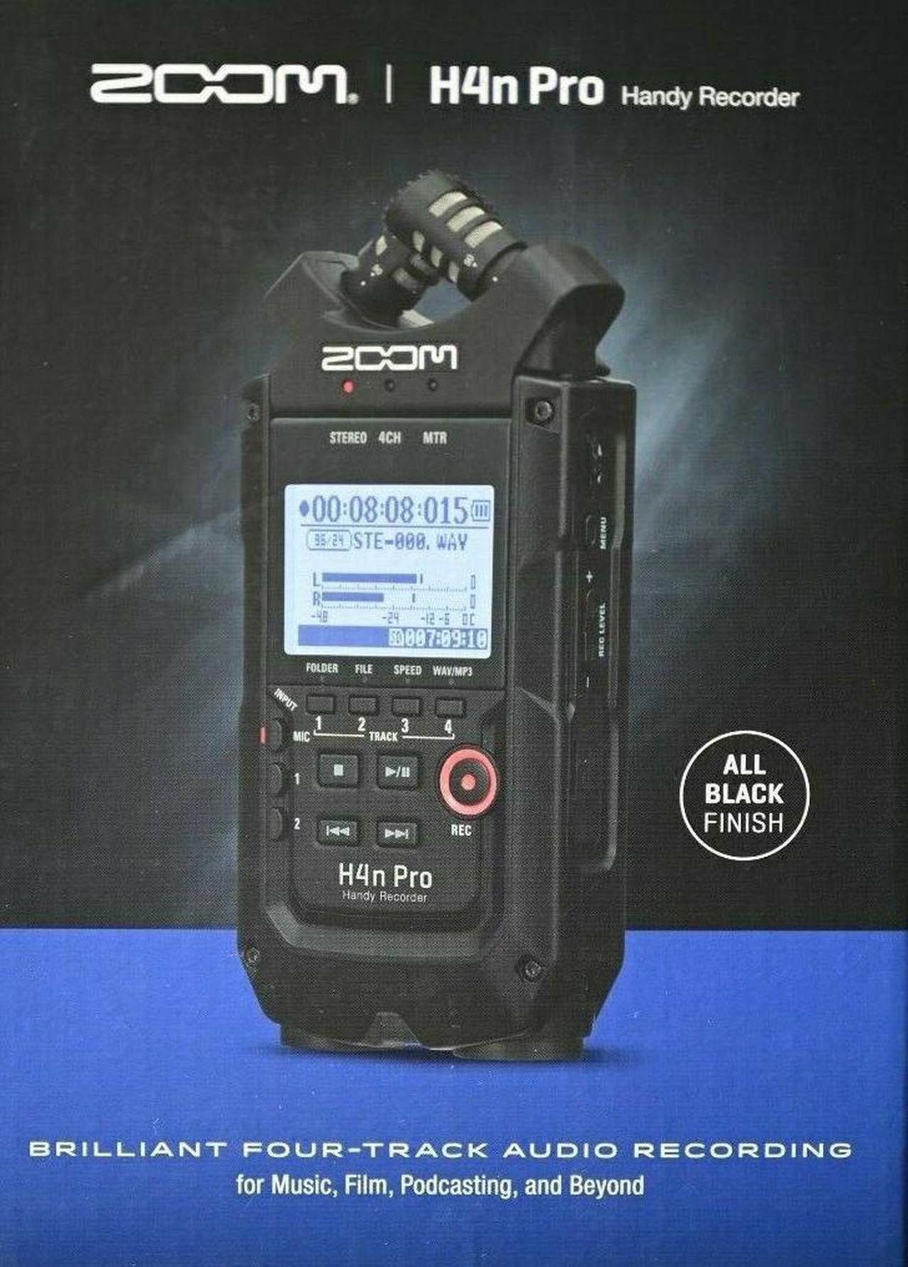 Alt view image 18 of 20 - Zoom Digital Multitrack Recorder (H4n Pro All Black)