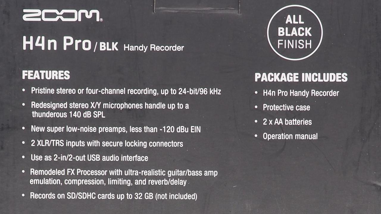 Alt view image 20 of 20 - Zoom Digital Multitrack Recorder (H4n Pro All Black)