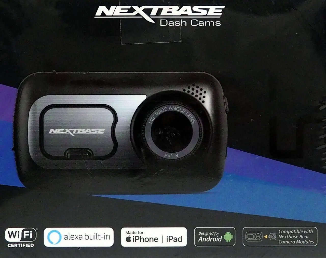 Alt view image 11 of 17 - Nextbase 522GW Series 2 Car Dash Camera -1440p/30fps HD DVR Cam Front and Rear Recording Modules 140° Wide Viewing Angle Wi-Fi & Bluetooth Alexa GPS Polarising Filter Black