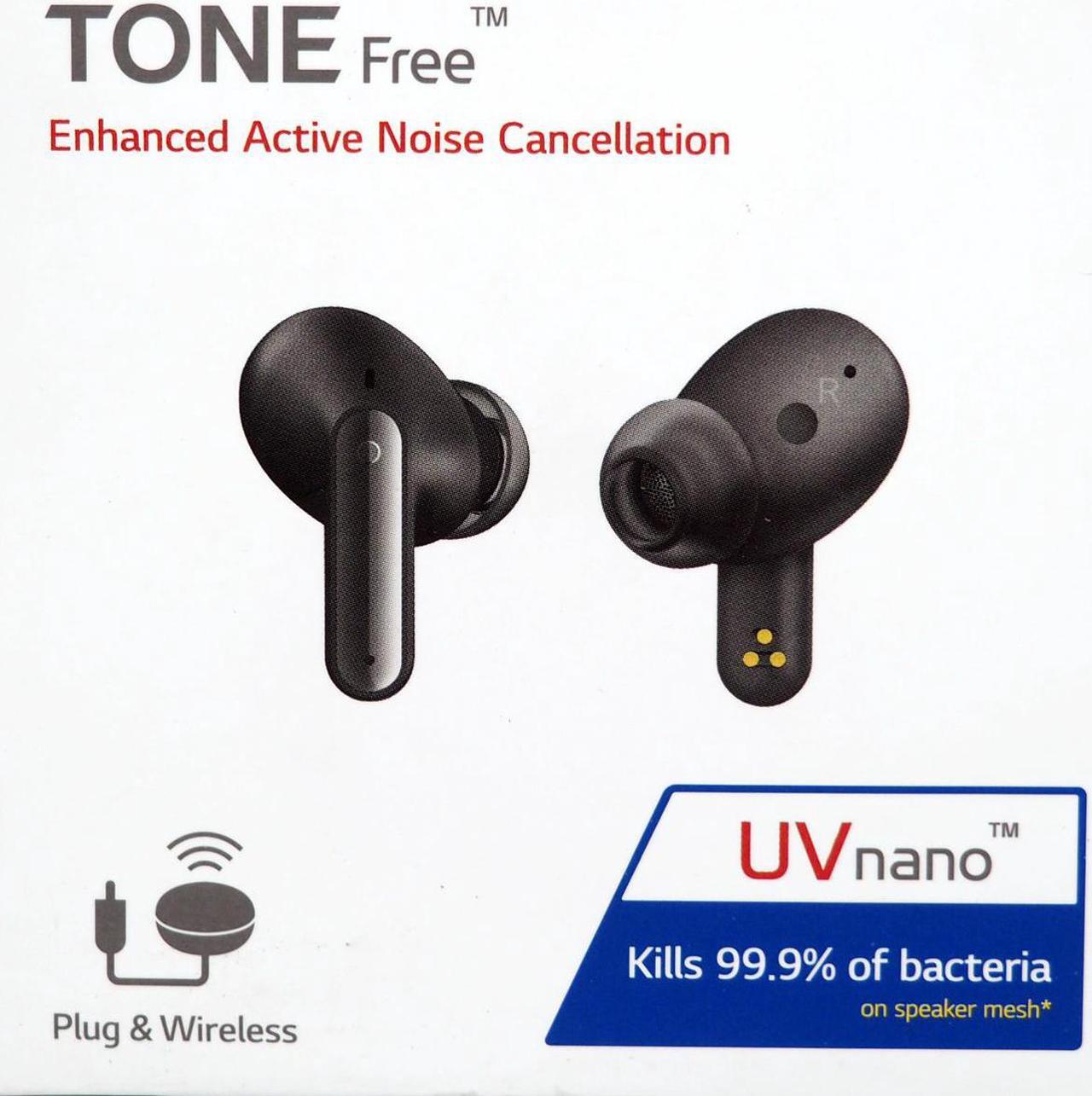 Alt view image 5 of 8 - LG TONE Free FP9 - Plug and Wireless True Wireless Bluetooth UVnano Earbuds - Black