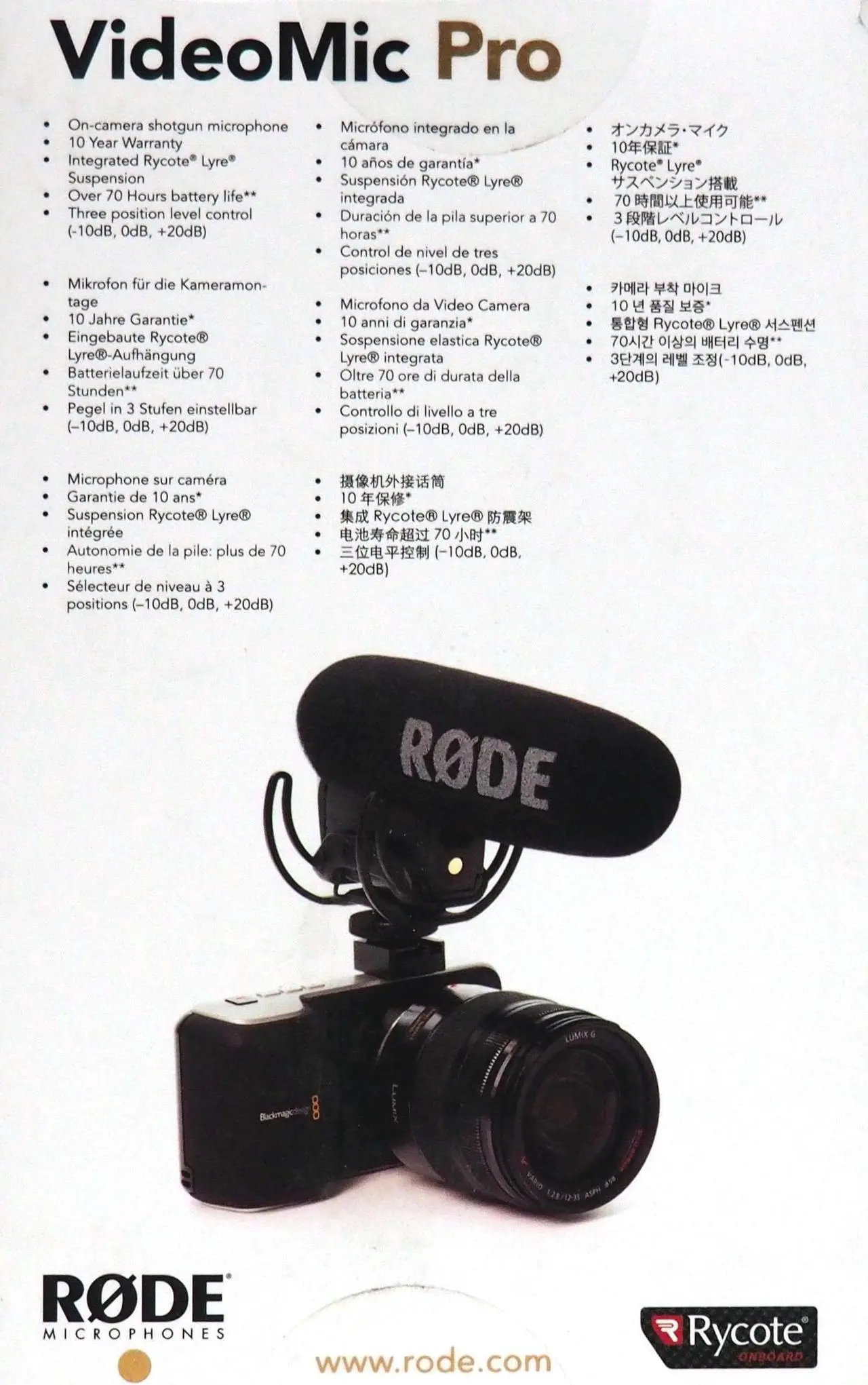Alt view image 20 of 20 - Rode VideoMic Pro with Rycote Lyre Shockmount Microphone