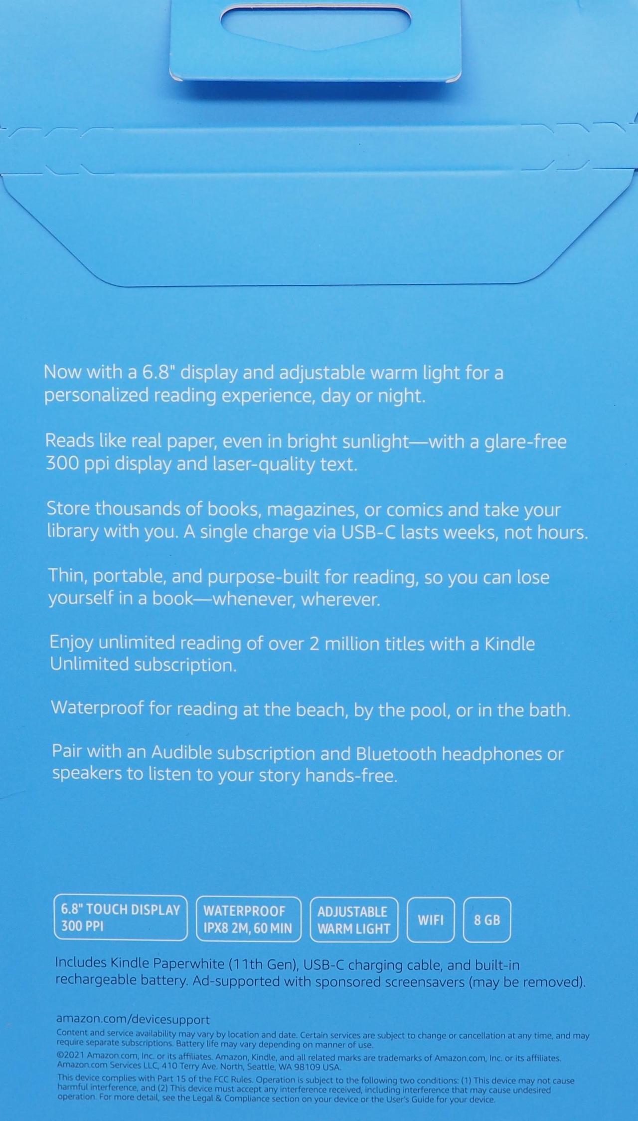 Alt view image 5 of 5 - Amazon Kindle Paperwhite 6.8" 8GB Tablet Black B08KTZ8249