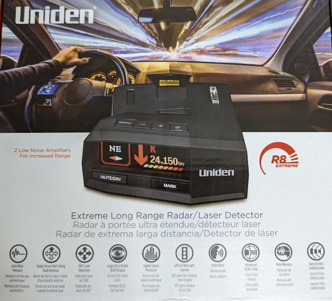 Alt view image 4 of 14 - Uniden R8 Extreme Long Range Radar / Laser Detector - Black