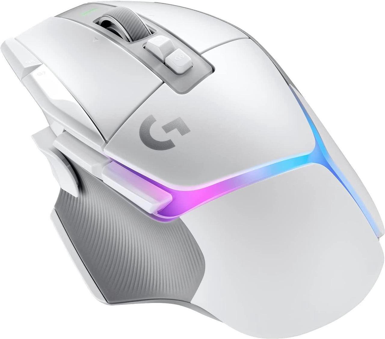 Logitech G502 X PLUS LIGHTSPEED Wireless RGB Gaming Mouse - Optical mouse with LIGHTFORCE hybrid switches, LIGHTSYNC RGB, HERO 25K gaming sensor, compatible with PC - macOS/Windows  - White