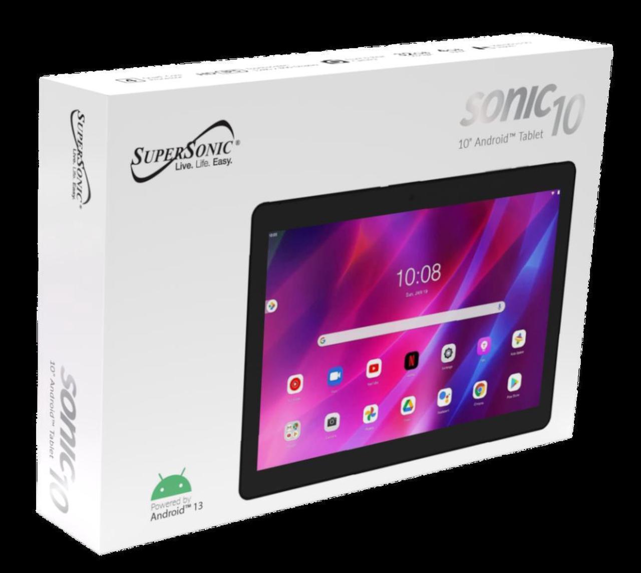 Alt view image 10 of 12 - Supersonic 10.1 inch Android Touchscreen Tablet 32 GB, 4GB Ram, Bluetooth 4.2  SC-3110
