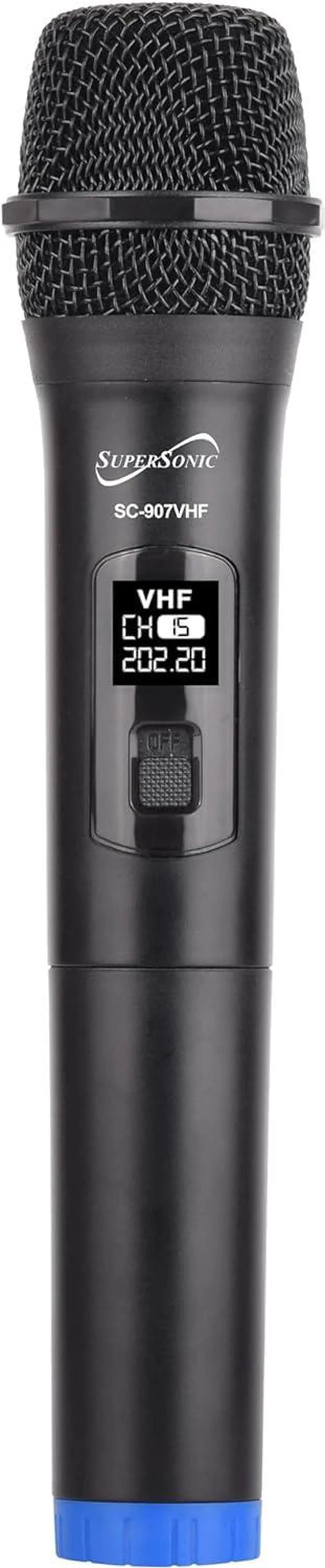 Alt view image 3 of 6 - Supersonic SC907 VHF Dual Fix Channel Wireless Transmitter with Microphones