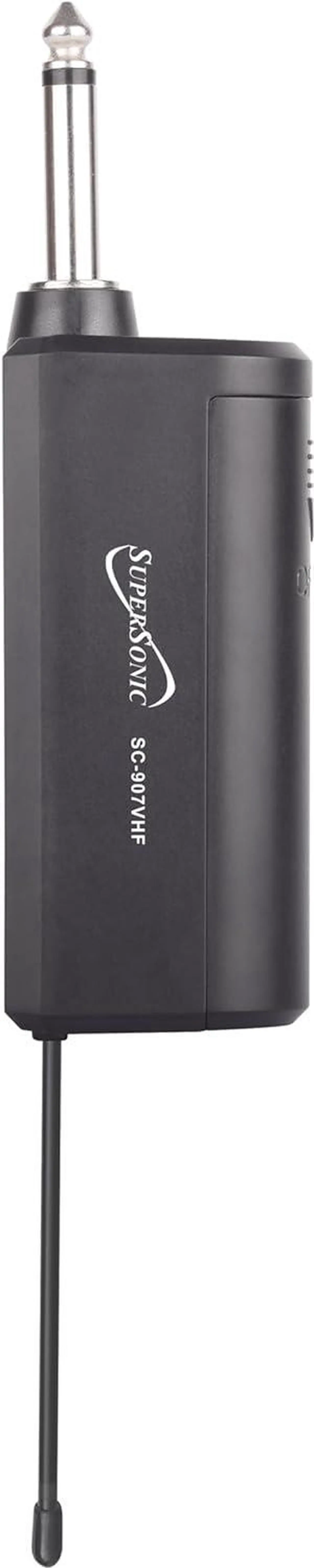 Alt view image 4 of 6 - Supersonic SC907 VHF Dual Fix Channel Wireless Transmitter with Microphones