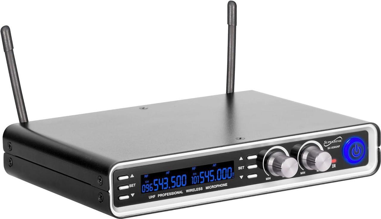Alt view image 2 of 5 - Supersonic SC930 UHF Dual Channel Wireless Microphone System
