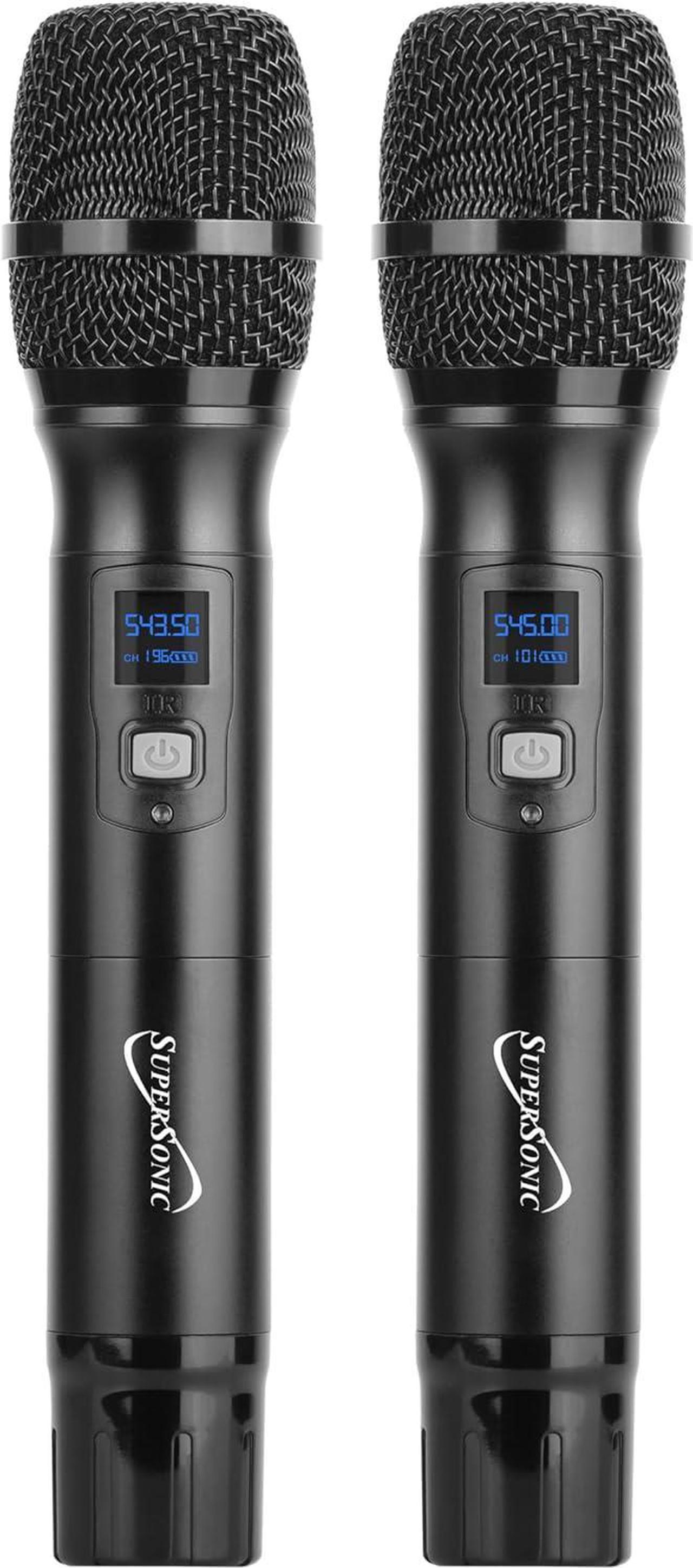 Alt view image 4 of 5 - Supersonic SC930 UHF Dual Channel Wireless Microphone System